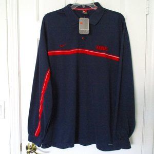 Nike Mens L/S Kansas Jayhawks Polo Sweater NWT - Size XXL